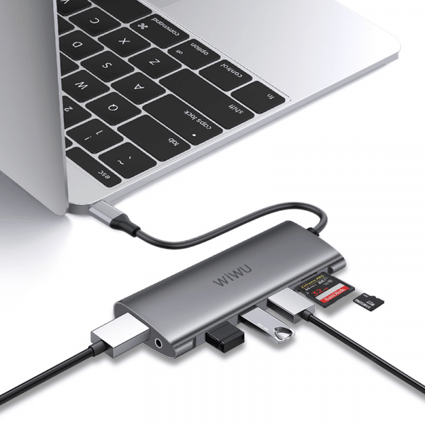 WiWU Alpha 11 in 1 USB C Hub All in One - Grey