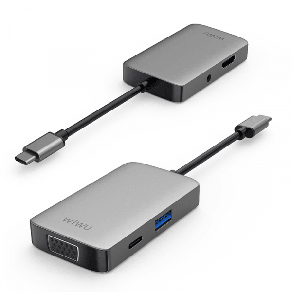 WIWU ALPHA 5 IN 1 USB-C HUB A513HVP - GRAY