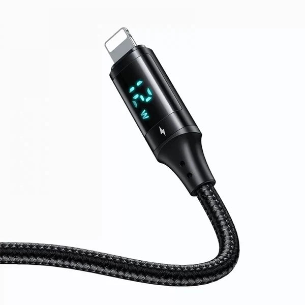 MCDODO Lightning 1.2M Digital Display Fast Charging Data Cable - Black