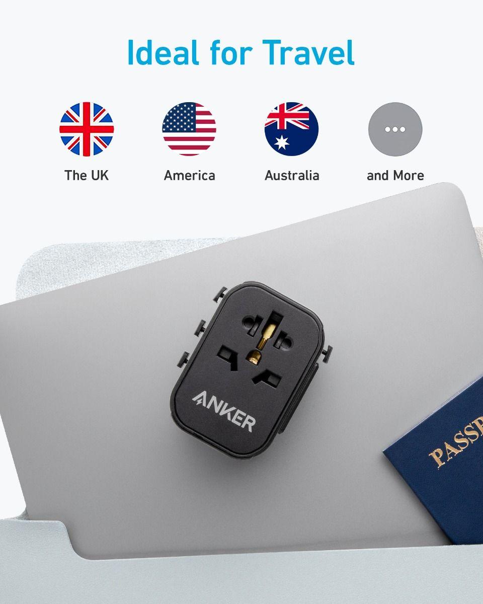 Anker PowerExtend USB-C Travel Adapter 30W - Black