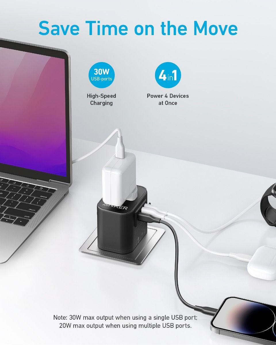 Anker PowerExtend USB-C Travel Adapter 30W - Black