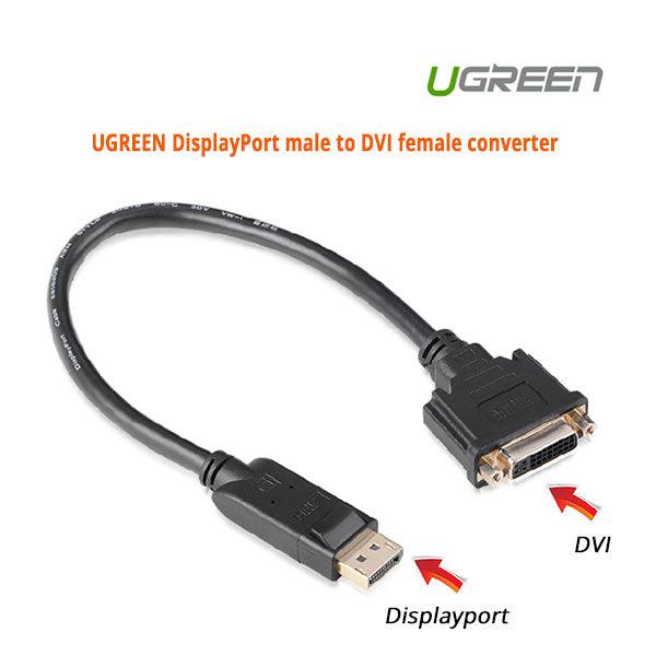 UGREEN DisplayPort Male to DVI Female Converter 15cm - Black