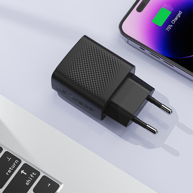 شاحن ACEFAST A104 GaN 25W USB-C سريع قابس أوروبي