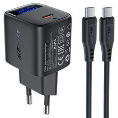 ACEFAST A113 PD20W GaN USB-C Charger with LED Display Set P5 (EU)