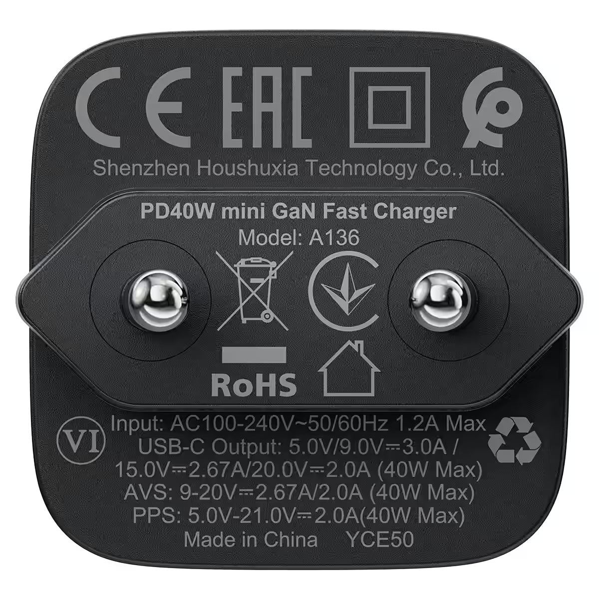 شاحن ACEFAST A136 GaN 40W PD USB-C شحن سريع AVS