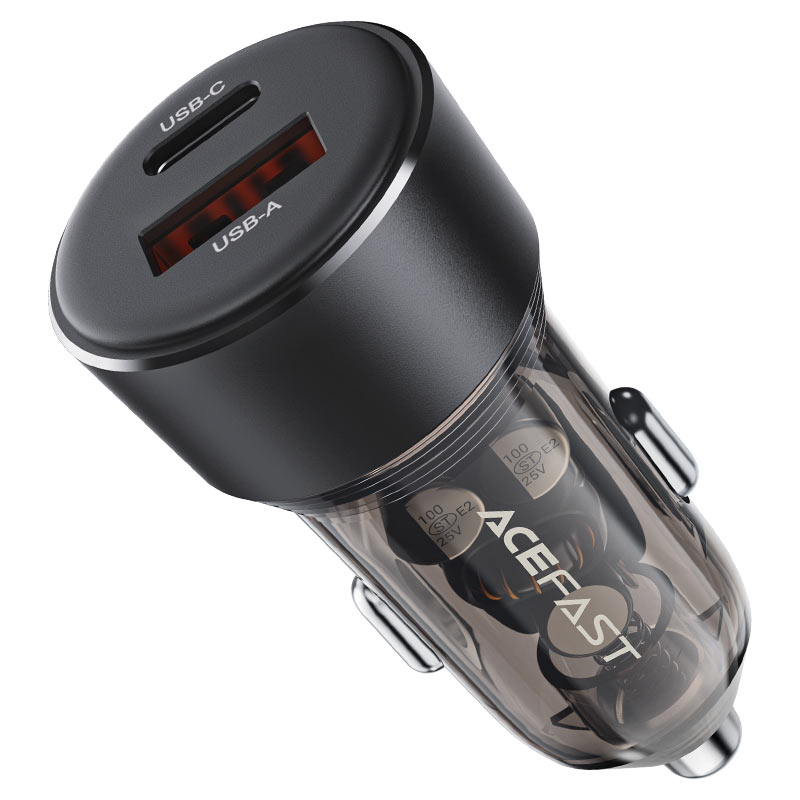 ACEFAST B12 60W Fast Car Charger – USB-C + USB-A
