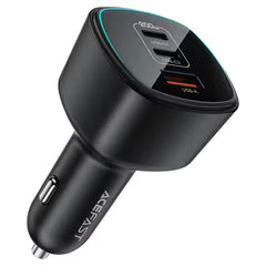 ACEFAST B18 200W Fast Car Charger 3-Port (2×USB-C + USB-A)