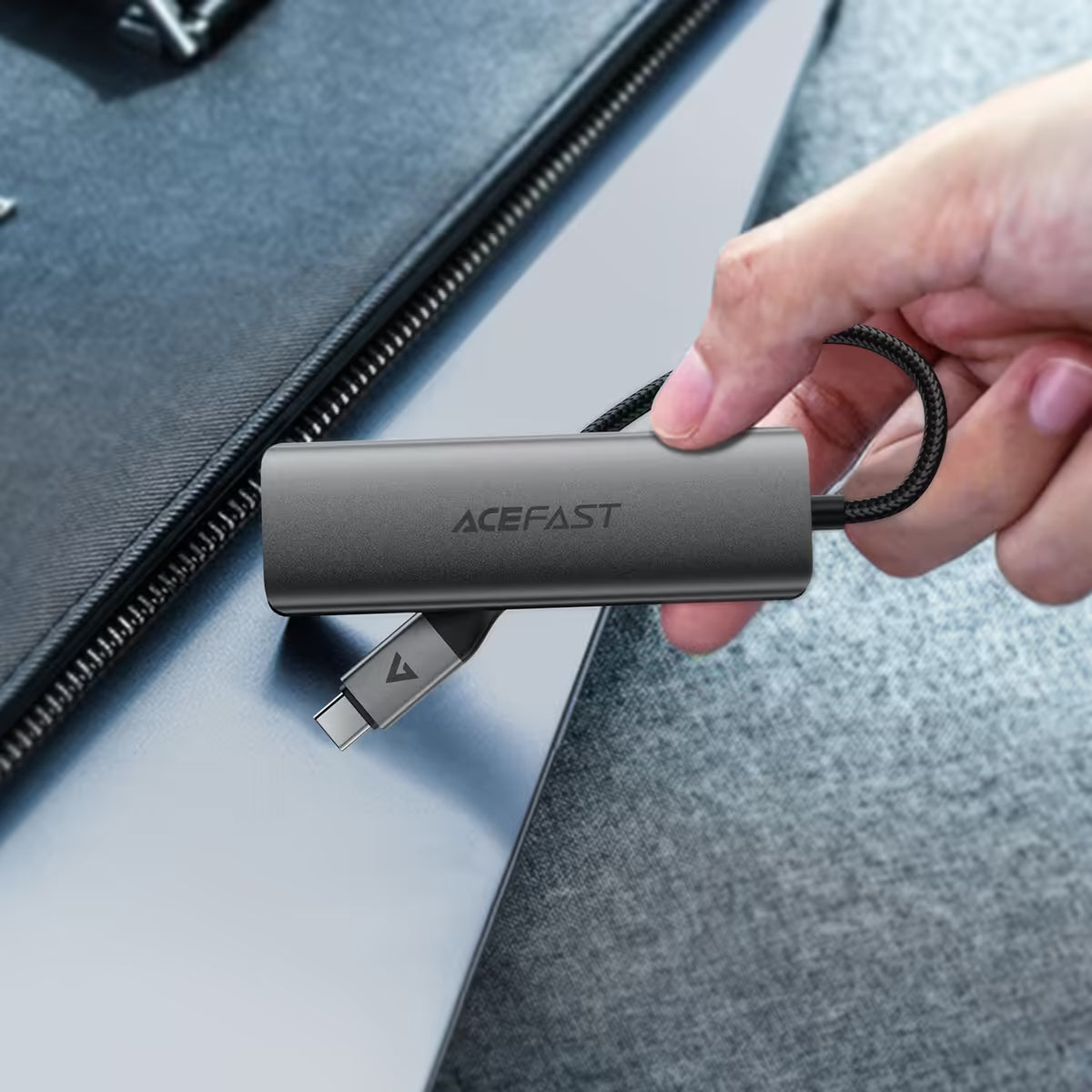 ACEFAST J15 USB-C Hub 4-in-1 – 4 × USB3.0 Ports, 5Gbps, Aluminum Alloy