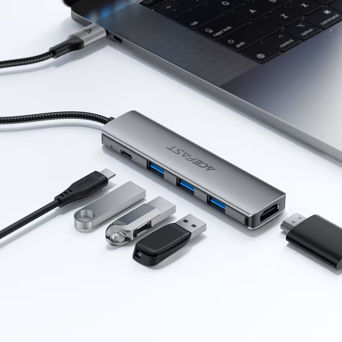 قاعدة ACEFAST J16 USB-C 5 في 1 4K 60Hz PD 90W