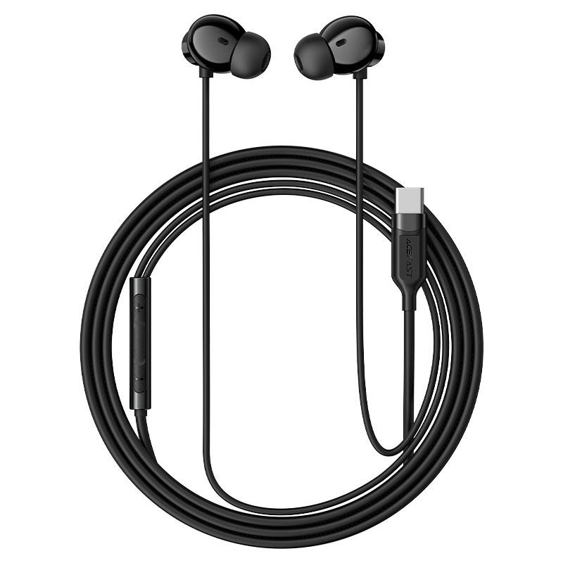 ACEFAST L10 USB-C Wired Earphones with Mic – 13mm Driver | 3-Button Remote | HD Mic | Ergonomic In-Ear Design