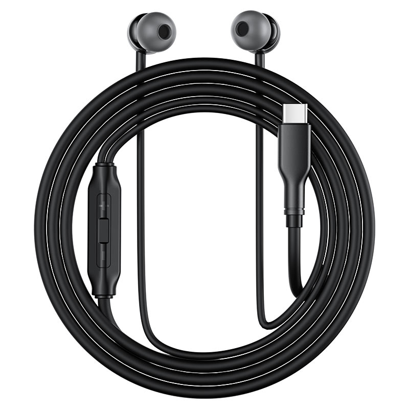 ACEFAST L8 USB-C Wired Earphones with Mic – Digital Chip | HD Mic | 3-Button Remote | Thickened Silicone Cable