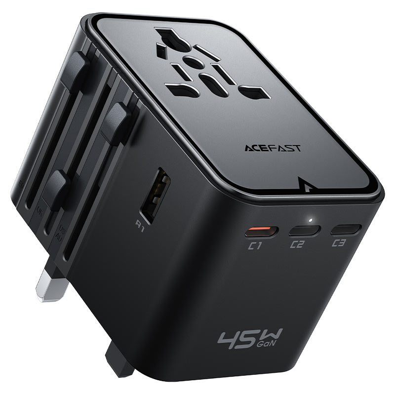 ACEFAST Z8 PD45W GaN 5-Port Charging Adapter (3×USB-C + 2×USB-A)
