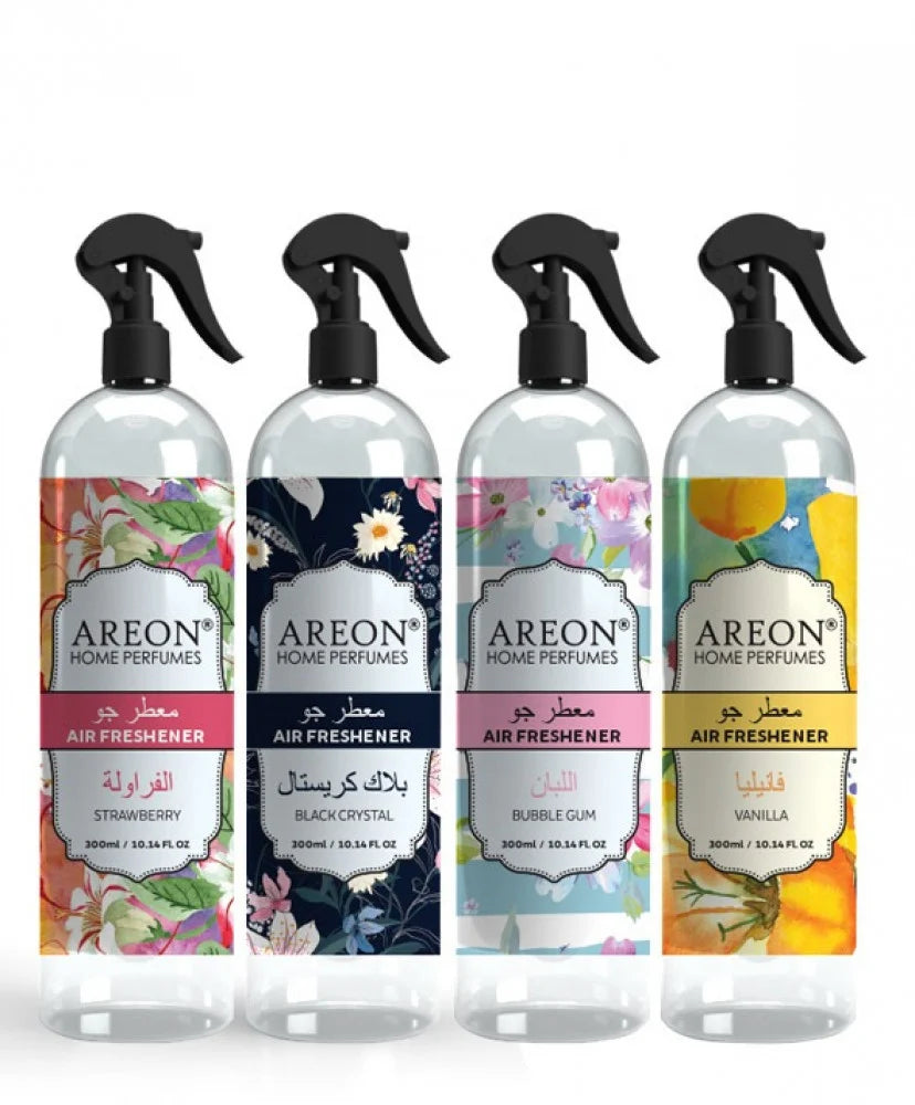 AREON Car & Home Air Freshener Spray Set, 300 ml, 4 Pieces