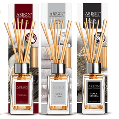 AREON Home Perfume Reed Diffuser Set, 85 ml, 3 Pieces