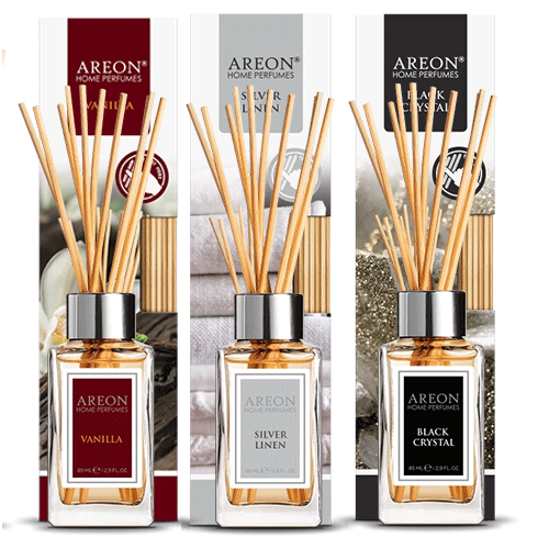 AREON Home Perfume Reed Diffuser Set, 85 ml, 3 Pieces