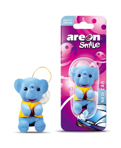 AREON Smile Hanging Bear Car Air Freshener, New Car