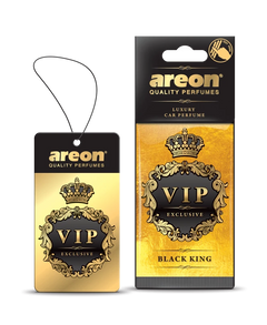 AREON VIP Hanging Car Air Freshener, Black King