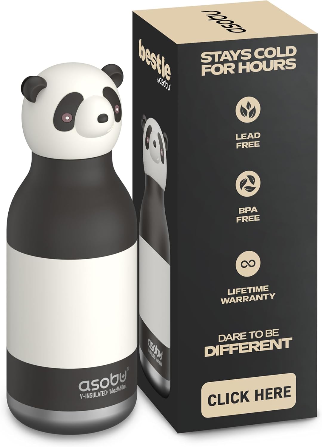 ASOBU Bestie Insulated Stainless Steel Water Bottle – Panda