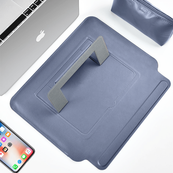 WIWU ALITA SKIN PRO PORTABLE SLIM STAND SLEEVE FOR MACBOOK PRO 16" - NAVY BLUE