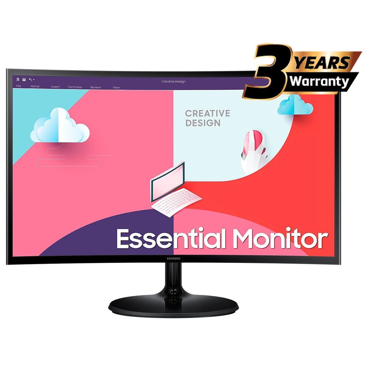 Samsung 27" (C360) Full-HD, VA Curved Monitor, 75Hz w/ AMD FreeSync, 4MS (GTG), AMD FreeSync,Eye Saver Mode & Flicker Free