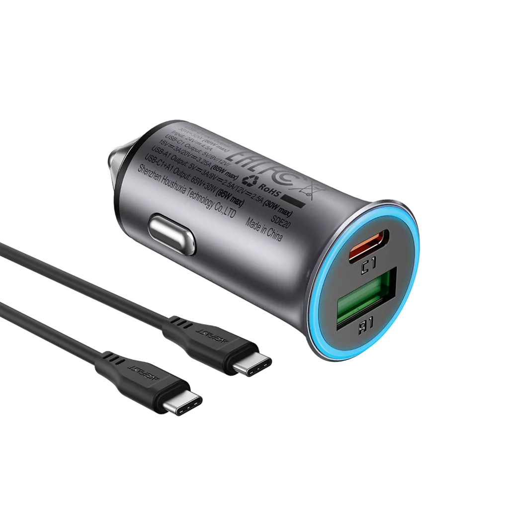 ACEFAST B16 95W Dual Port Car Charger Set with USB-C Cable P5 (USB-C + USB-A)