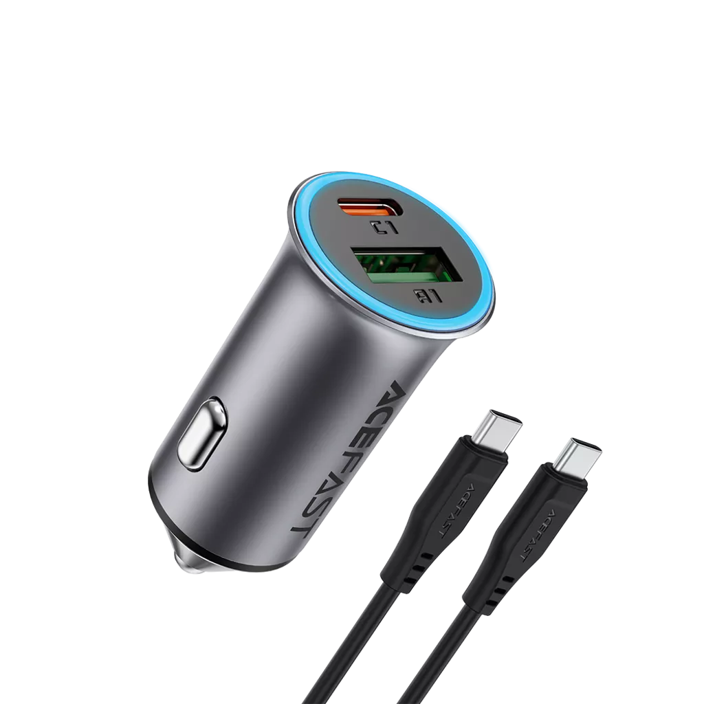 ACEFAST B16 95W Dual Port Car Charger Set with USB-C Cable P5 (USB-C + USB-A)