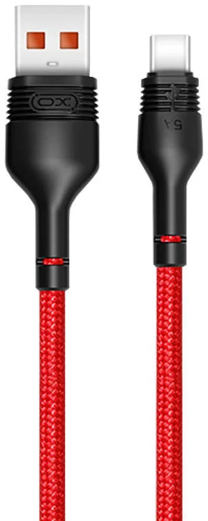 XO NB55 USB to USB-C 5A Fast Charge Cable – 1M Red