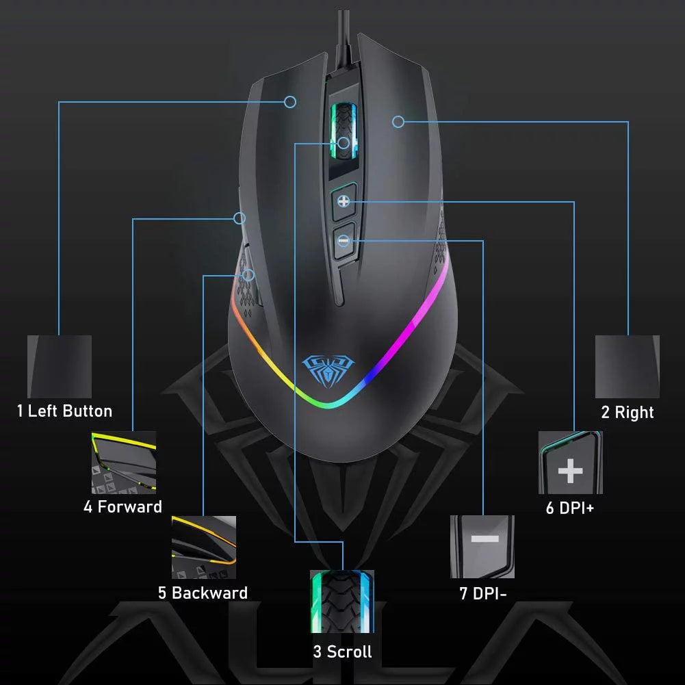 AULA F805 RGB Gaming Mouse