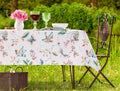 Madame Coco Violet PVC Tablecloth – White & Indigo, Durable, Waterproof & Easy Care