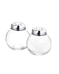 Madame Coco Senna Salt & Pepper Shaker Set of 2 – Clear Glass, Wide Opening, Metal Caps & Fresh Seasoning