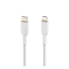 Belkin Braided USB-C to Lightning Cable 2M CAA004bt2M - White