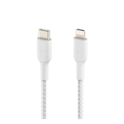 Belkin Braided USB-C to Lightning Cable 2M CAA004bt2M - White