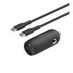 Belkin 30W USB-C Car Charger + USB-C to USB-C cable CCA004bt1MBK-B6