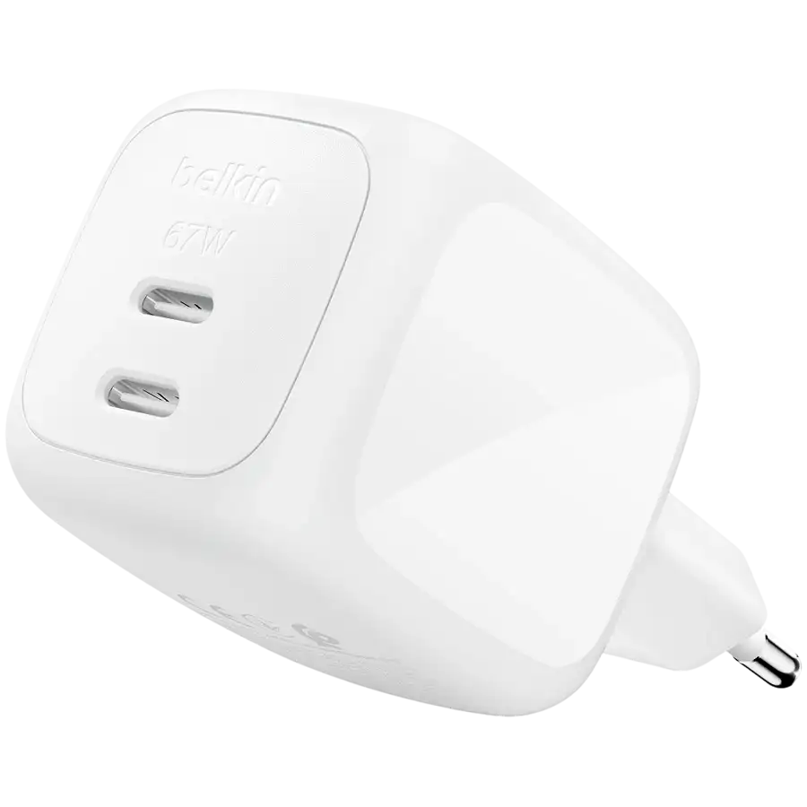 Belkin BoostCharge Pro Dual USB-C GaN Wall Charger 67W WCH020kq