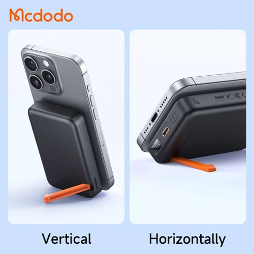 Mcdodo 20W 2 in 1 Magnetic Wireless Power Bank 10000mAh - Black