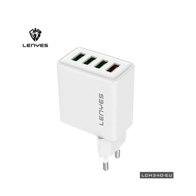 Lenyes 30W 4 USB Fast Charge Adaptor Original Charger Head