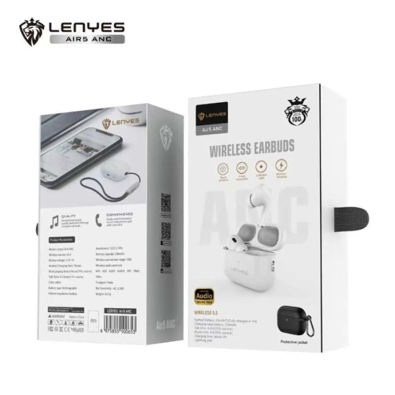 Lenyes AIR 5 ANC TWS Wireless Bluetooth Earphone 5.3 Hi-Fi Smart Touch