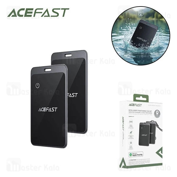 ACEFAST S3 Metal Card Smart Tracker – 2-Pack | Apple Find My | IP68 | Wireless Charging | MFi Certified | Wallet Tracker