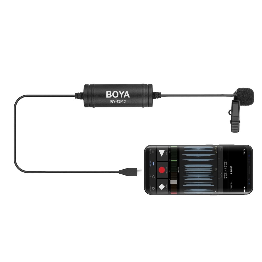 BOYA Digital Lavalier Microphone For Android Devices - Black