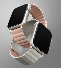 UNIQ Revix Reversible Magnetic Apple Watch Strap 49/45/44/42mm - Blush (Pink/Beige)
