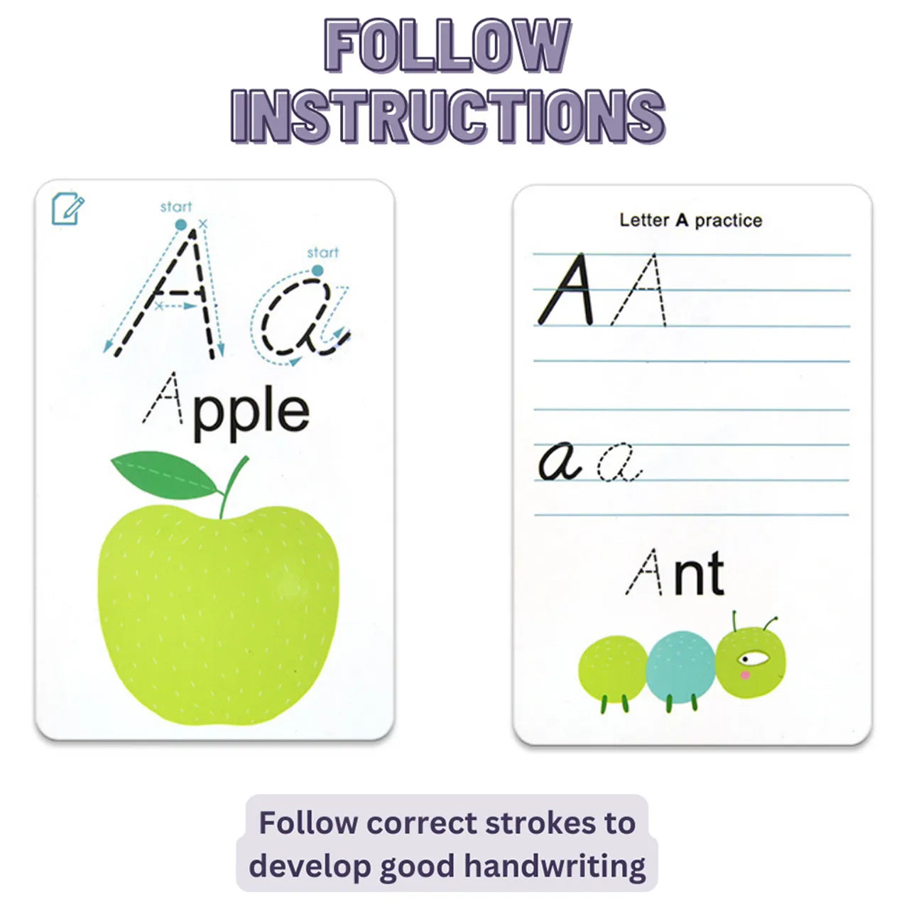 Mideer Write & Wipe Cards - 123 & ABC