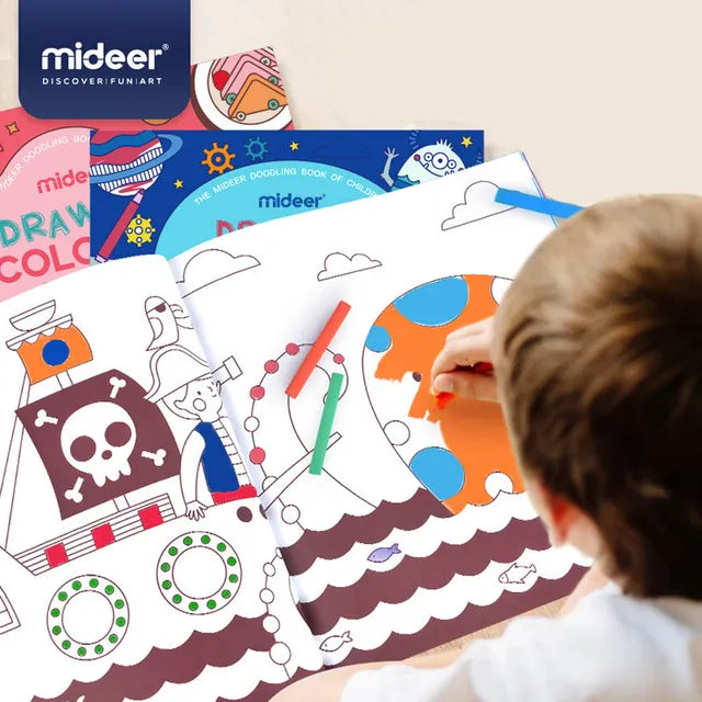 Mideer Drawing Coloring Book - Girls, Boys