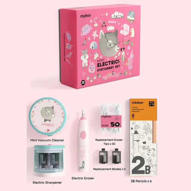 Mideer Electric Stationery Set – Artist (Pink)