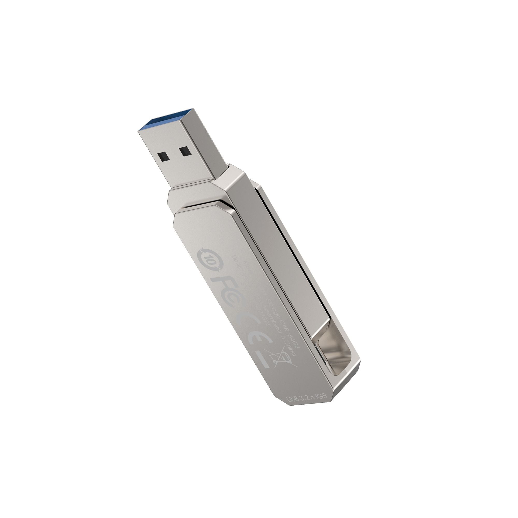 WIWU Infinite 2in1 USB3.2 Flash Drive 128GB Fast & Versatile - Silver