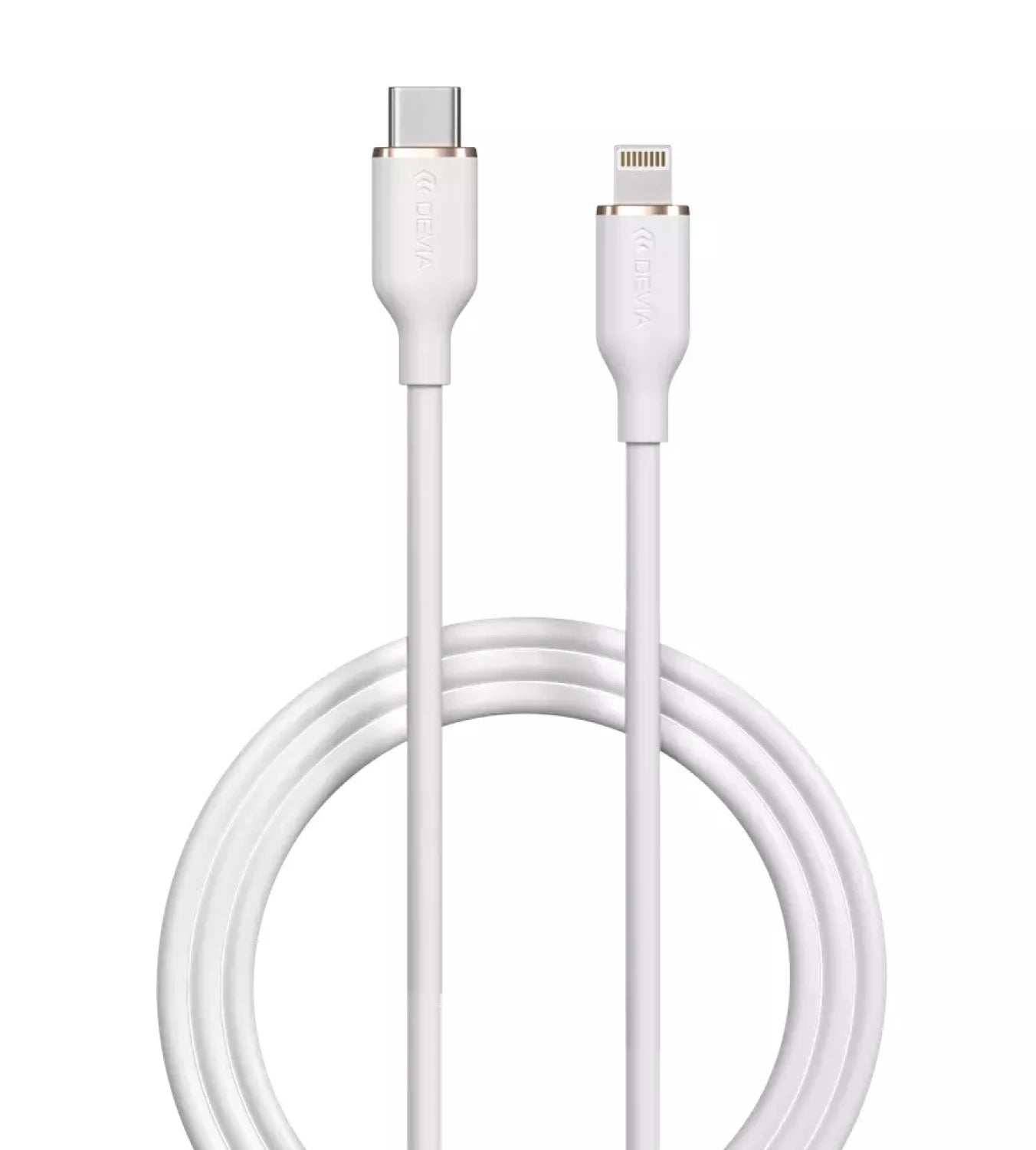 Devia Jelly Series C to Lightning Silicone Cable 3A 1.2M - White