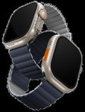 UNIQ Revix Reversible Magnetic Apple Watch Strap 49/45/44/42mm - (Storm Blue/ Chalk Grey)