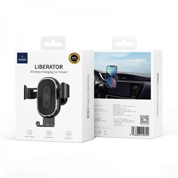 WIWU CH-310 LIBERATOR WIRELESS CHARGING CAR MOUNT - BLACK