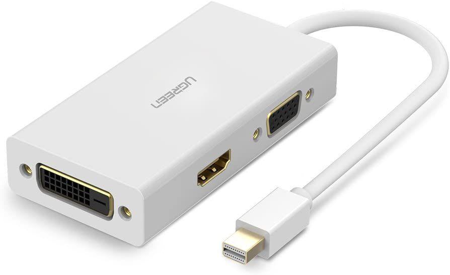 UGREEN Mini DP to HDMI/VGA/DVI Converter (White)