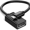 UGREEN Micro USB Male to USB-A Female Cable with OTG Nickel Plating 15cm (Black)