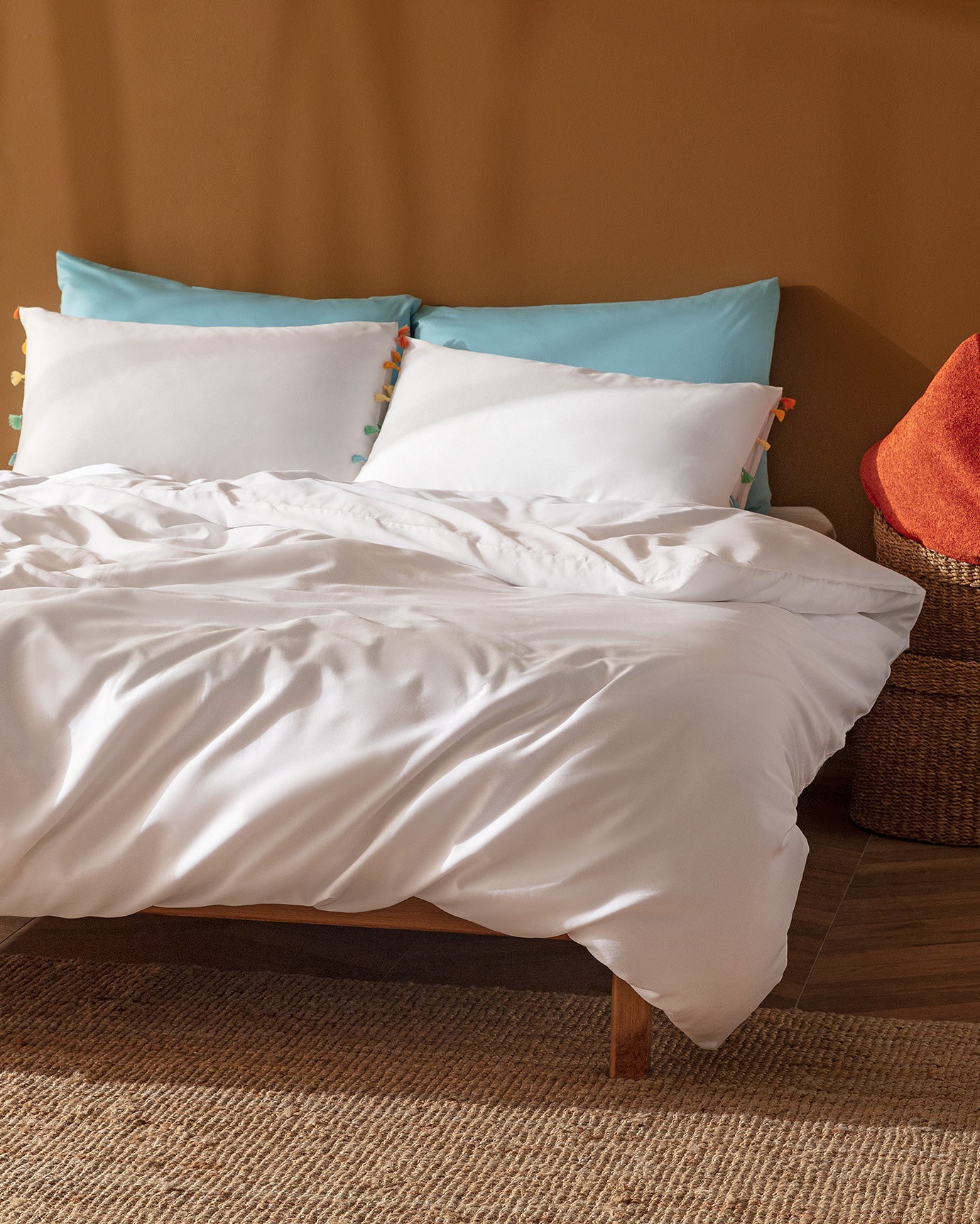 Pin Double Size Satin Duvet Cover Set - Madame Coco JO